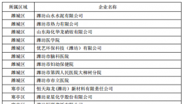 山東濰坊公示了2017年重點(diǎn)排污企業(yè)名單