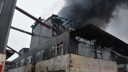 宜賓江安某化工廠著火 包裝庫(kù)一燒而光