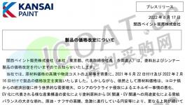 動手了！關西、宣偉、阿克蘇等涂料廠集體漲價！