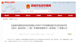 投資60000萬元!朗歌涂料新建年產(chǎn)2萬噸高性能汽車漆及地